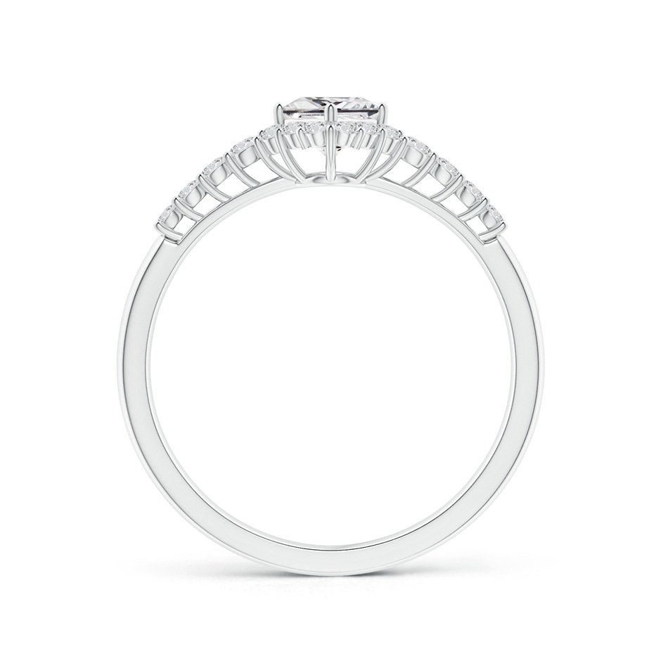 3.6mm HSI2 Princess-Cut Diamond Halo Ring with Accents in White Gold side 199
