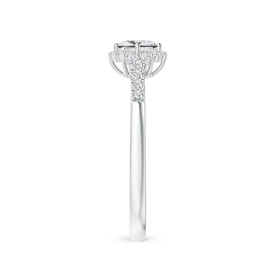 3.6mm HSI2 Princess-Cut Diamond Halo Ring with Accents in White Gold side 299