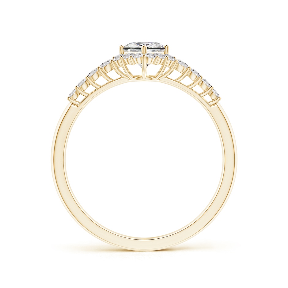 3.6mm IJI1I2 Princess-Cut Diamond Halo Ring with Accents in Yellow Gold side 199