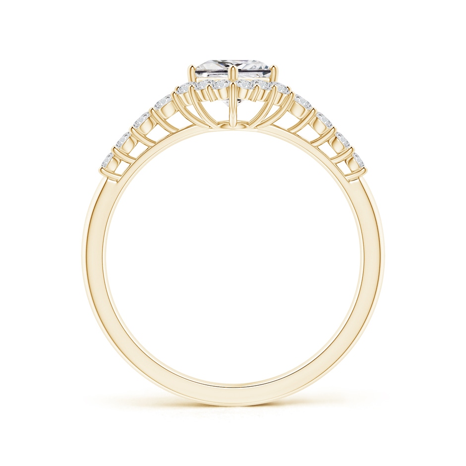 4.1mm HSI2 Princess-Cut Diamond Halo Ring with Accents in 18K Yellow Gold side 199