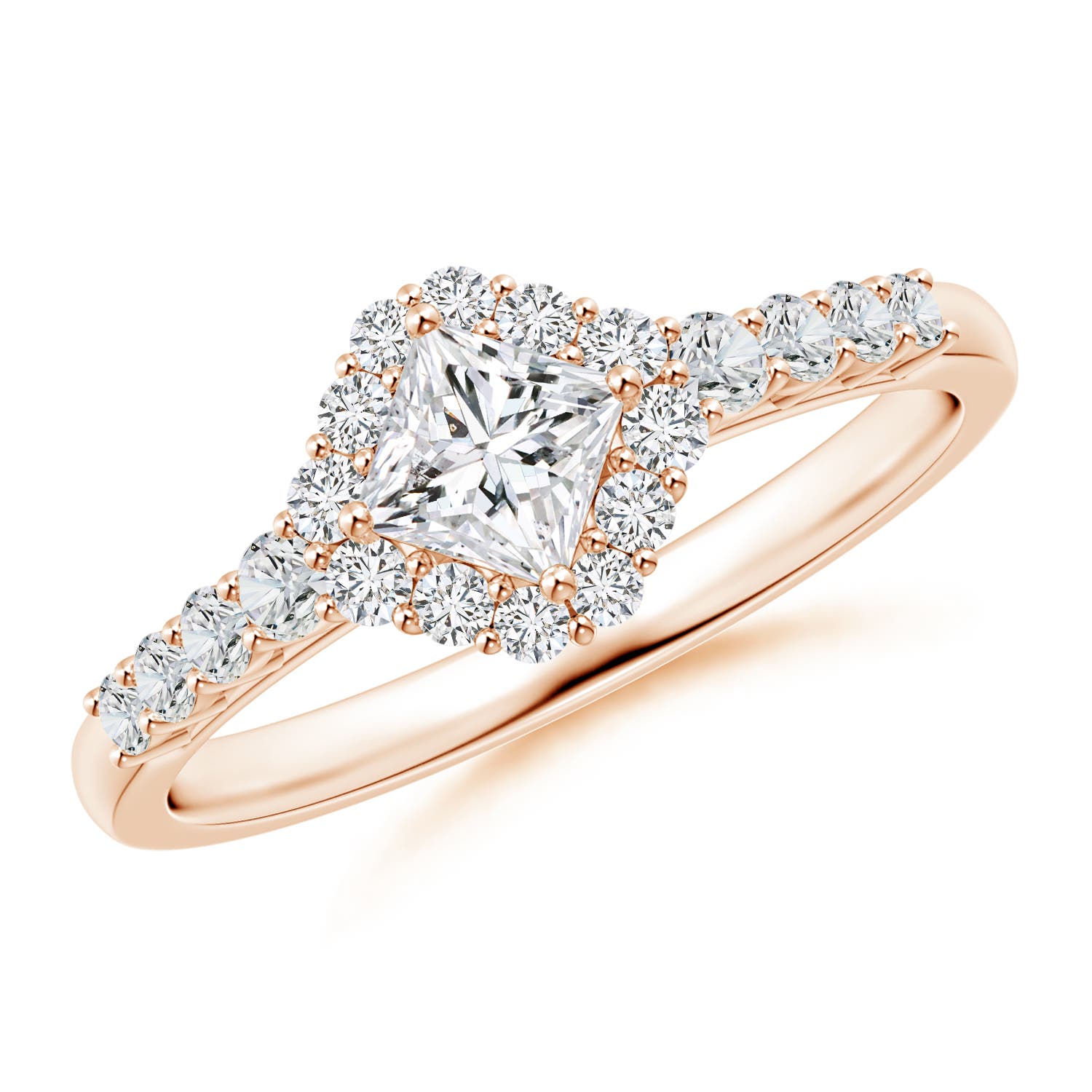 H, SI2 / 0.76 CT / 14 KT Rose Gold