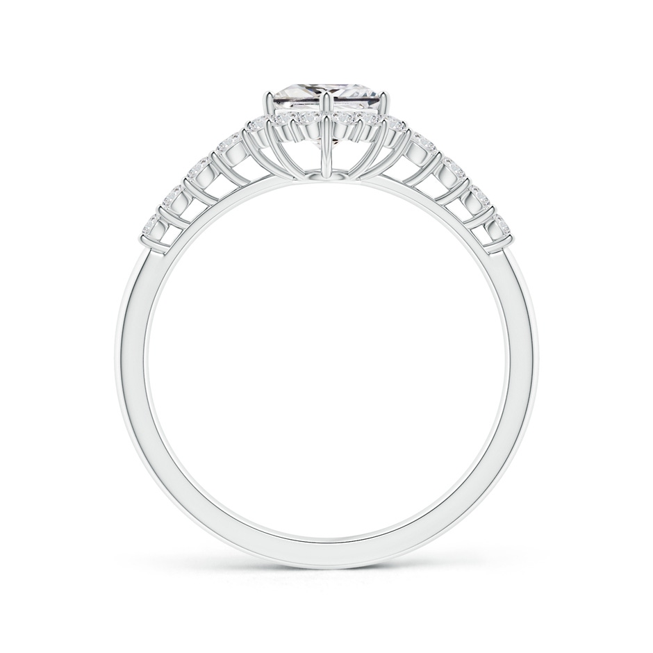 4.1mm HSI2 Princess-Cut Diamond Halo Ring with Accents in White Gold side 199