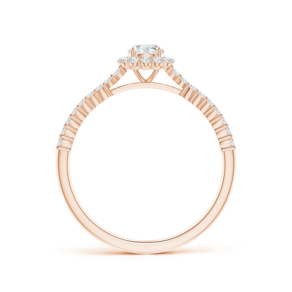 4.1mm GVS2 Classic Round Diamond Halo Ring with Accents in Rose Gold side-1