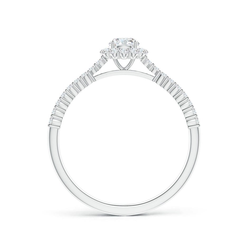 4.1mm GVS2 Classic Round Diamond Halo Ring with Accents in White Gold side-1