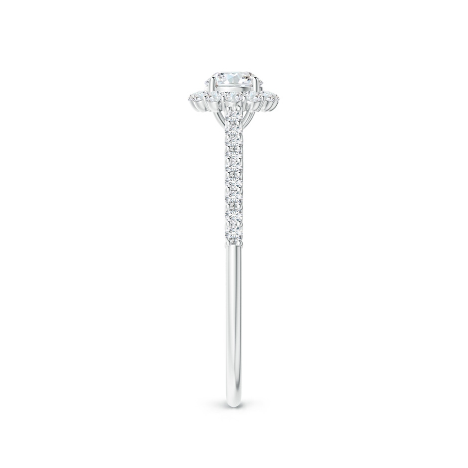 4.1mm GVS2 Classic Round Diamond Halo Ring with Accents in White Gold side-2