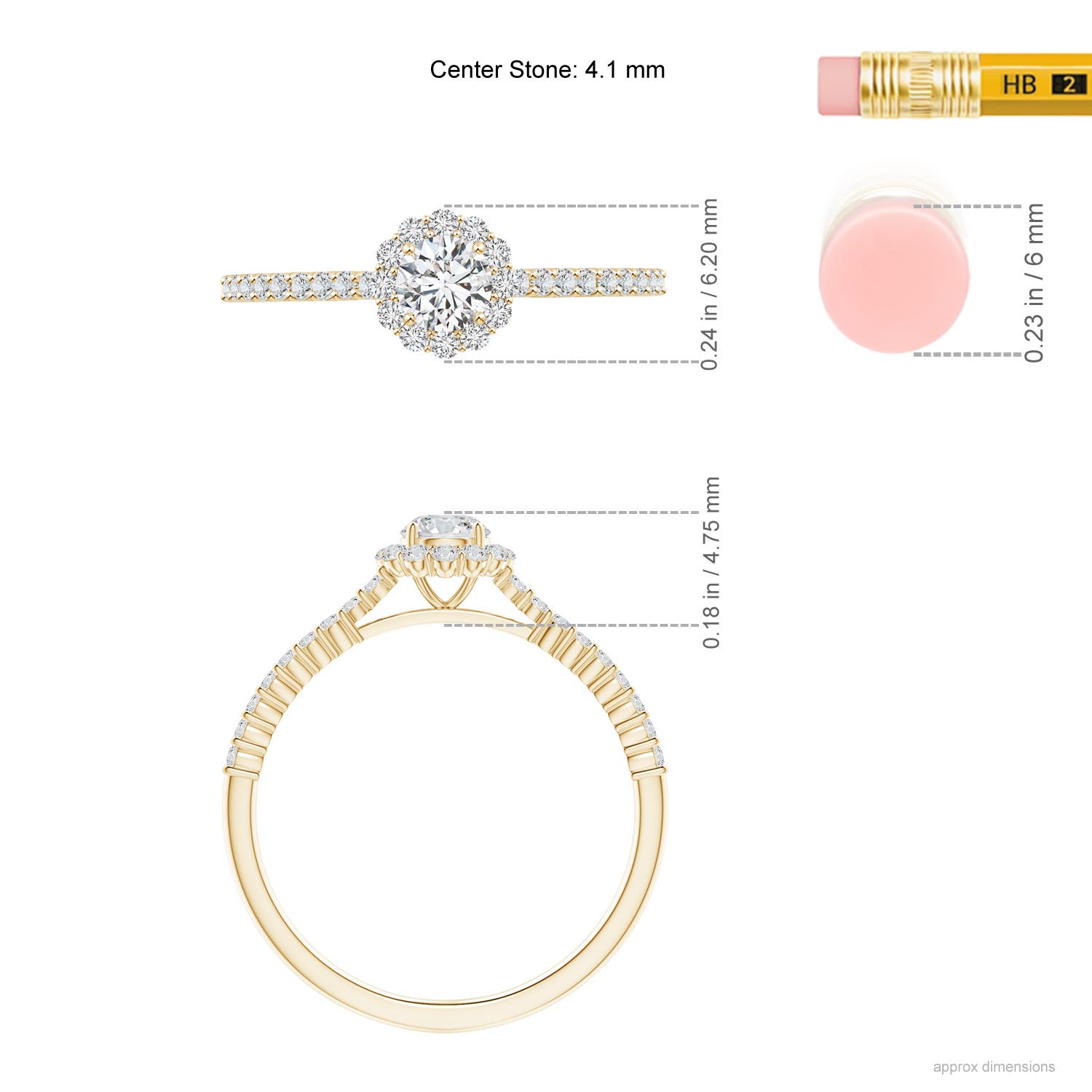 H, SI2 / 0.49 CT / 14 KT Yellow Gold