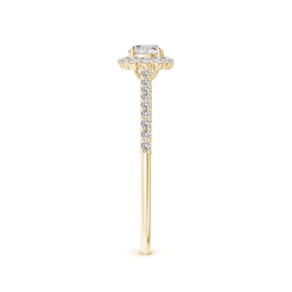 4.1mm IJI1I2 Classic Round Diamond Halo Ring with Accents in Yellow Gold side-2