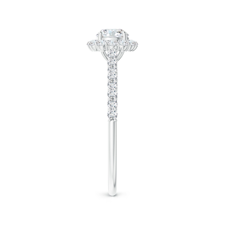 4.8mm GVS2 Classic Round Diamond Halo Ring with Accents in P950 Platinum side-2