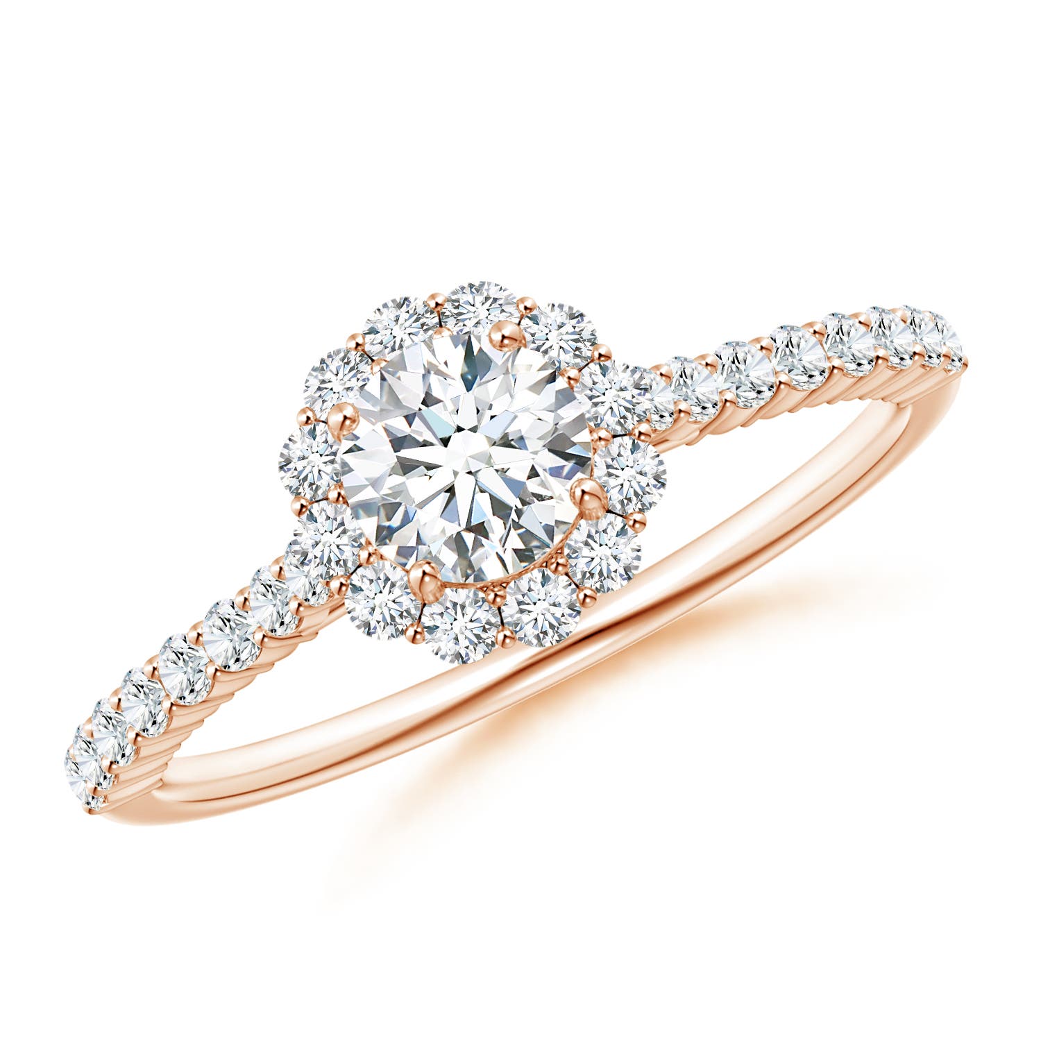 G, VS2 / 0.74 CT / 14 KT Rose Gold