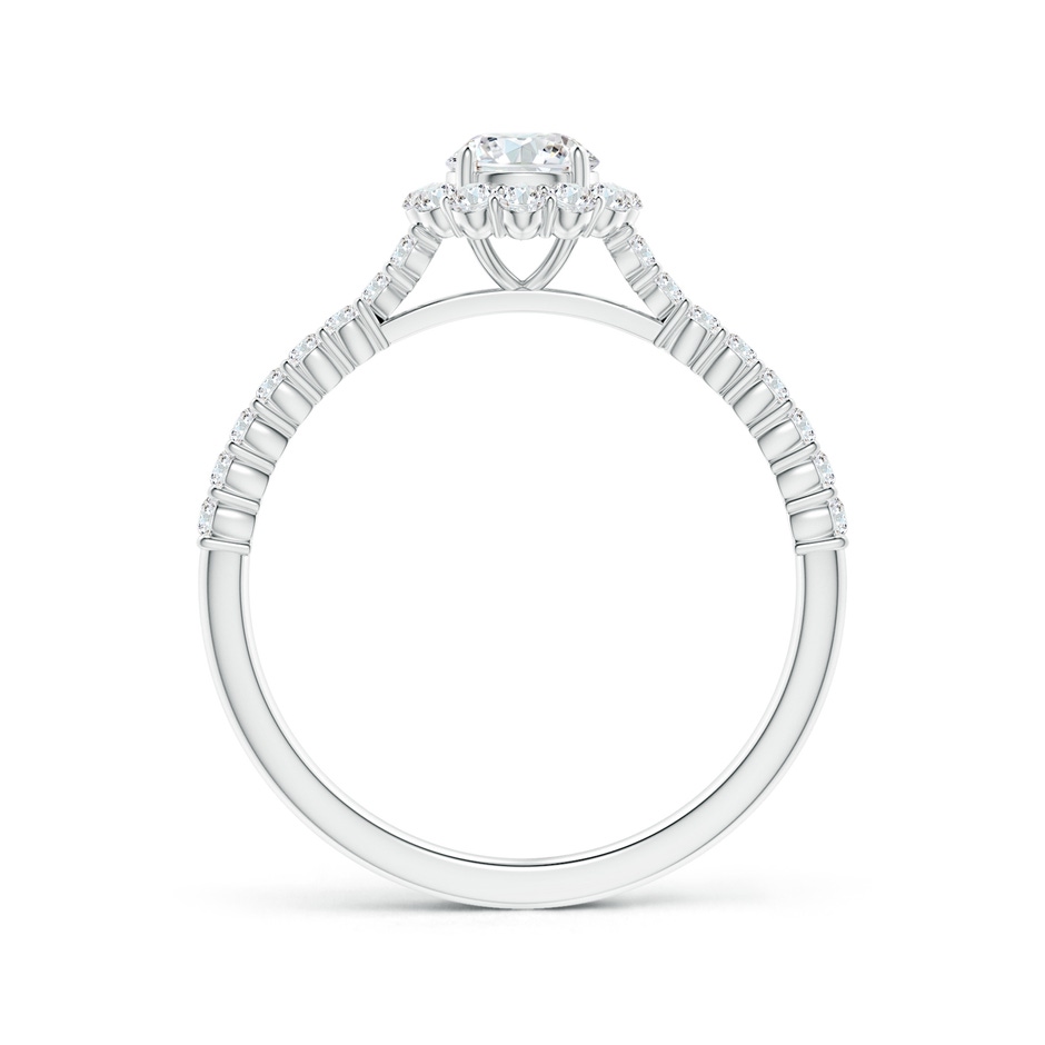 4.8mm GVS2 Classic Round Diamond Halo Ring with Accents in White Gold side-1