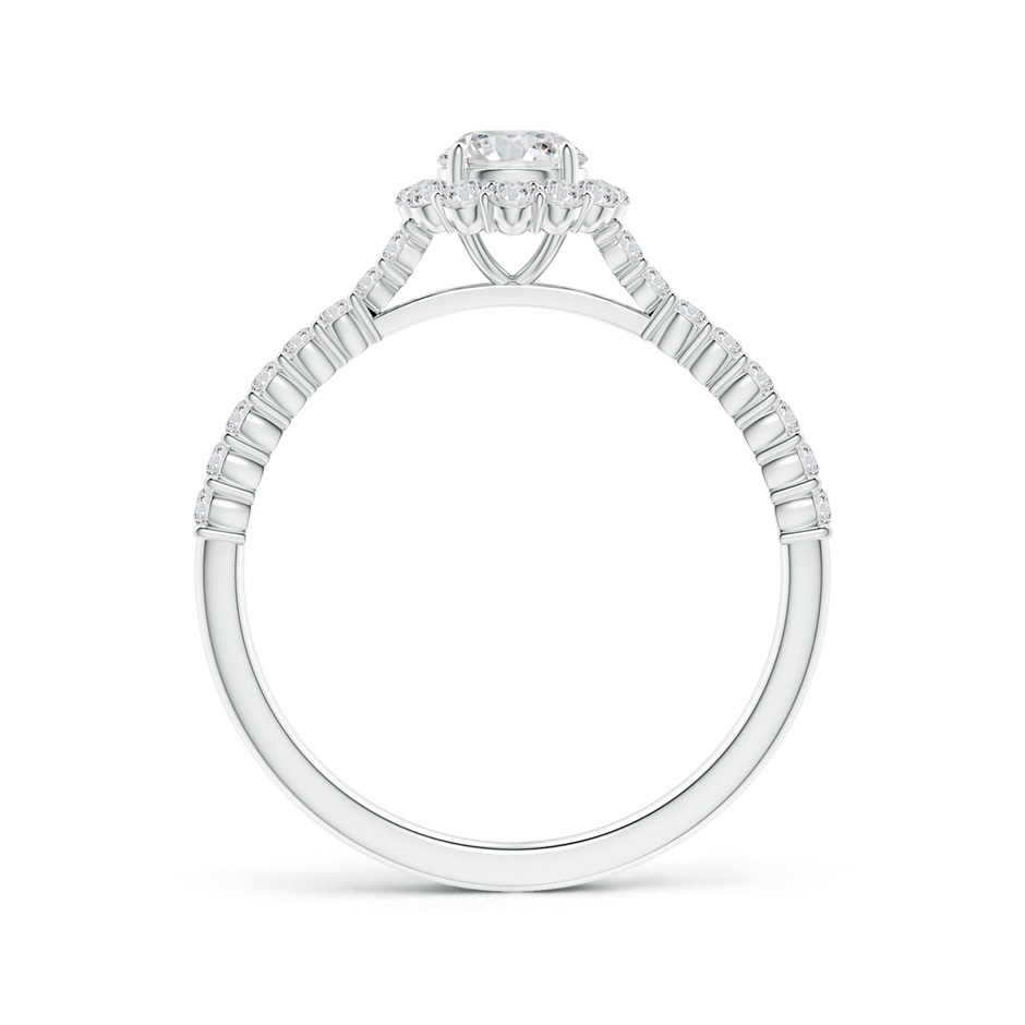 4.8mm HSI2 Classic Round Diamond Halo Ring with Accents in P950 Platinum side-1