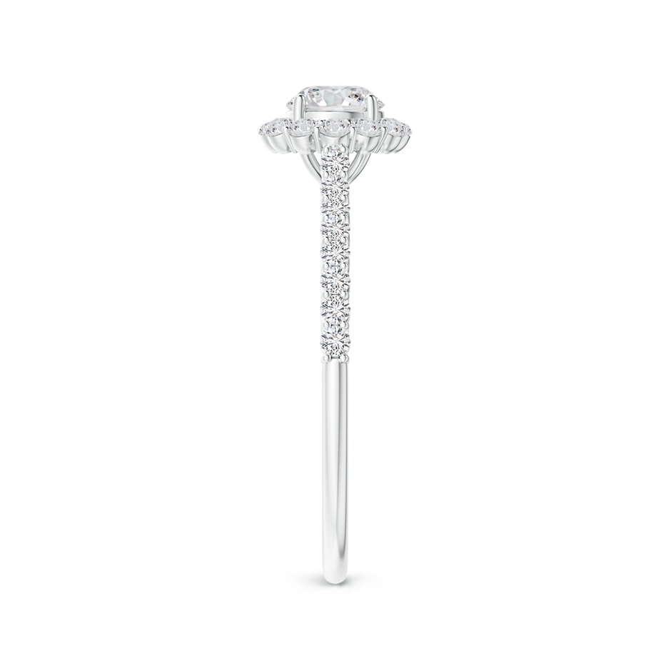 4.8mm HSI2 Classic Round Diamond Halo Ring with Accents in P950 Platinum side-2