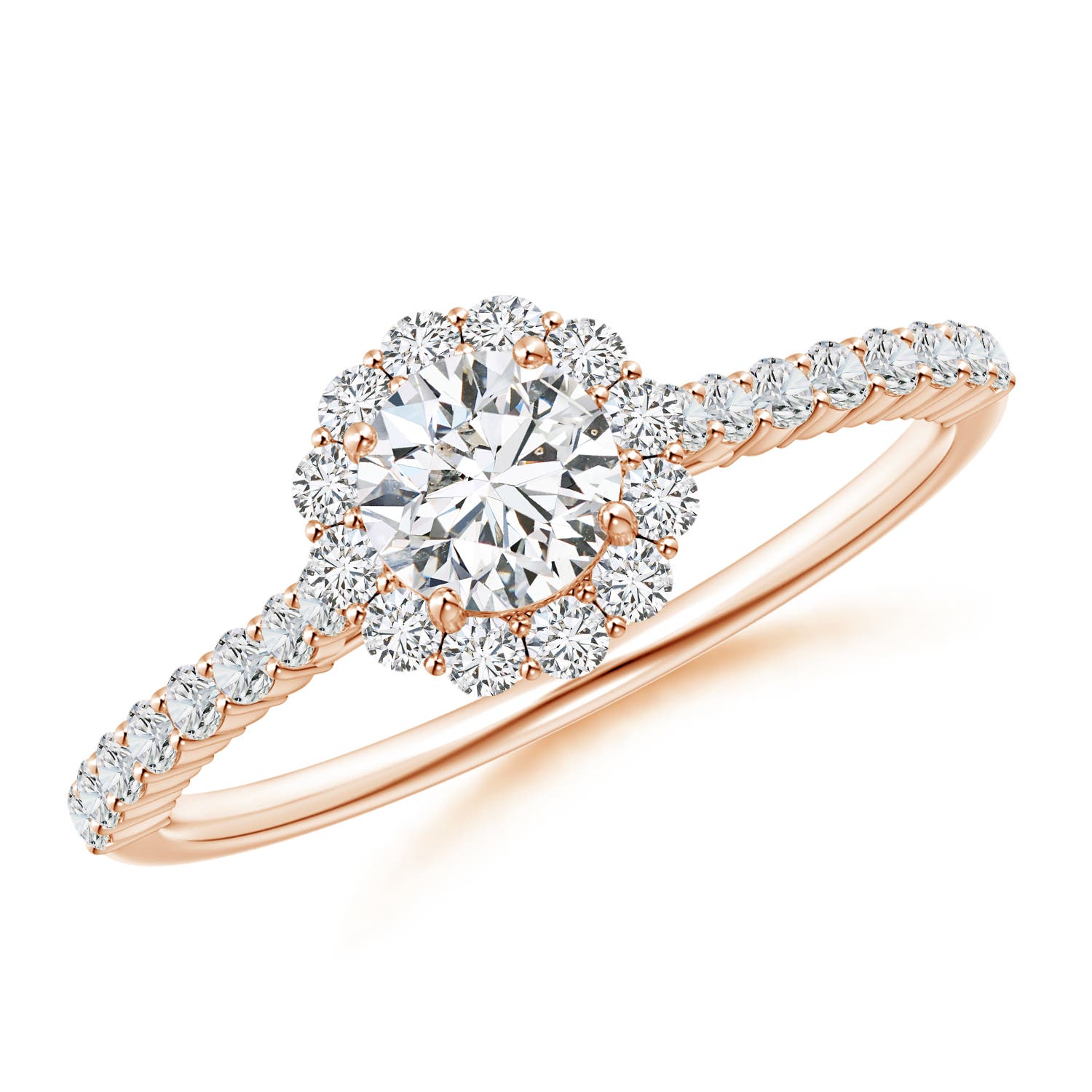 H, SI2 / 0.74 CT / 14 KT Rose Gold