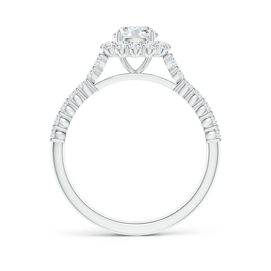 5.5mm GVS2 Classic Round Diamond Halo Ring with Accents in White Gold side-1