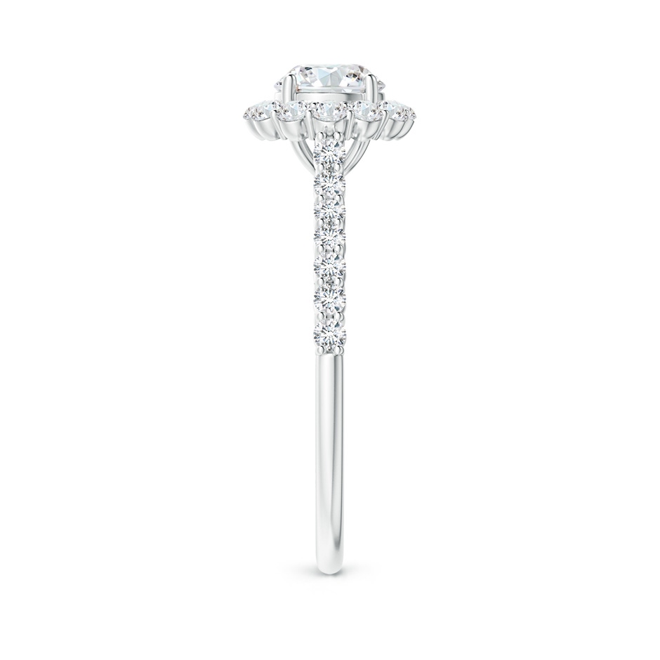 5.5mm GVS2 Classic Round Diamond Halo Ring with Accents in White Gold side-2