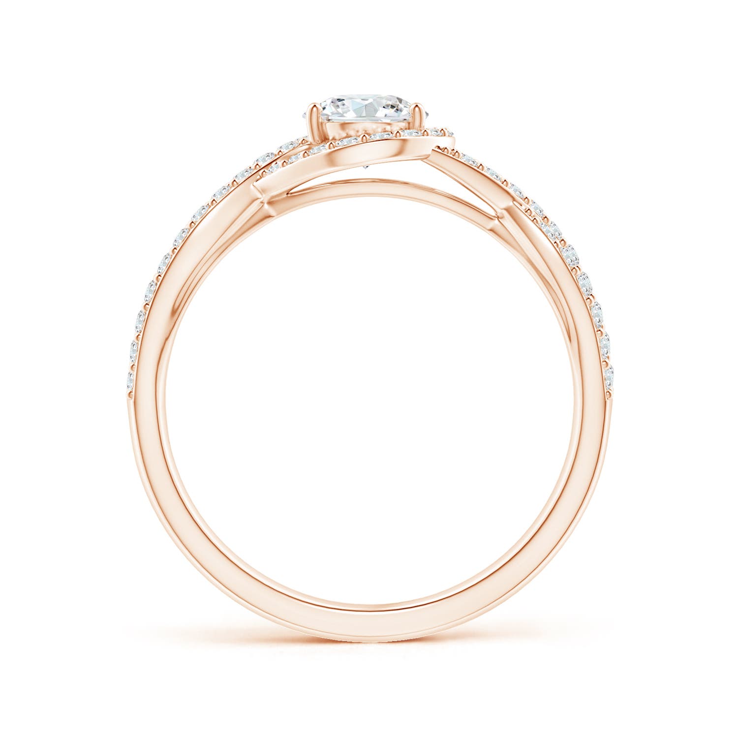 G, VS2 / 0.74 CT / 14 KT Rose Gold