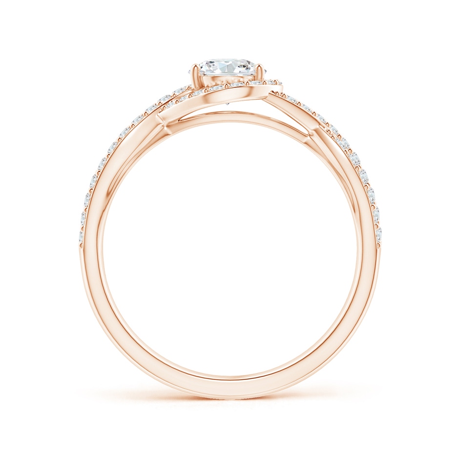 4.9mm GVS2 Criss Cross Infinity Halo Diamond Ring in Rose Gold side-1
