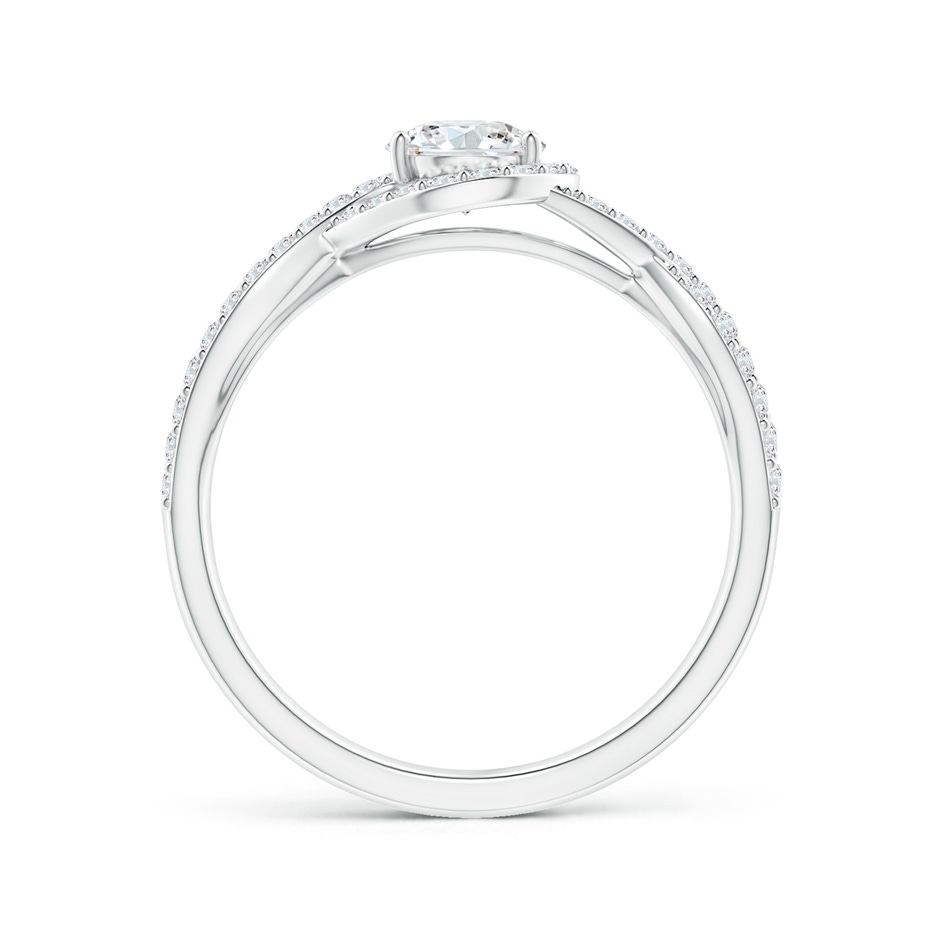 4.9mm GVS2 Criss Cross Infinity Halo Diamond Ring in White Gold side-1