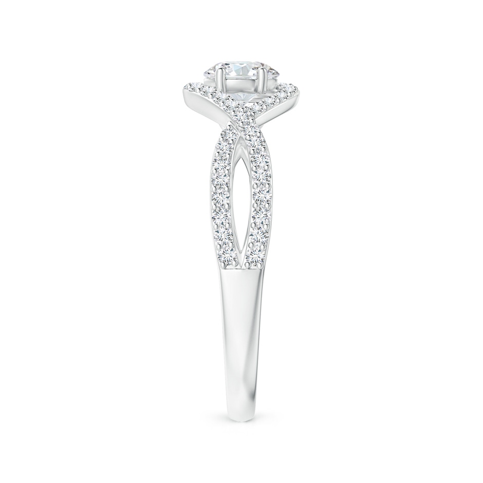 4.9mm GVS2 Criss Cross Infinity Halo Diamond Ring in White Gold side-2