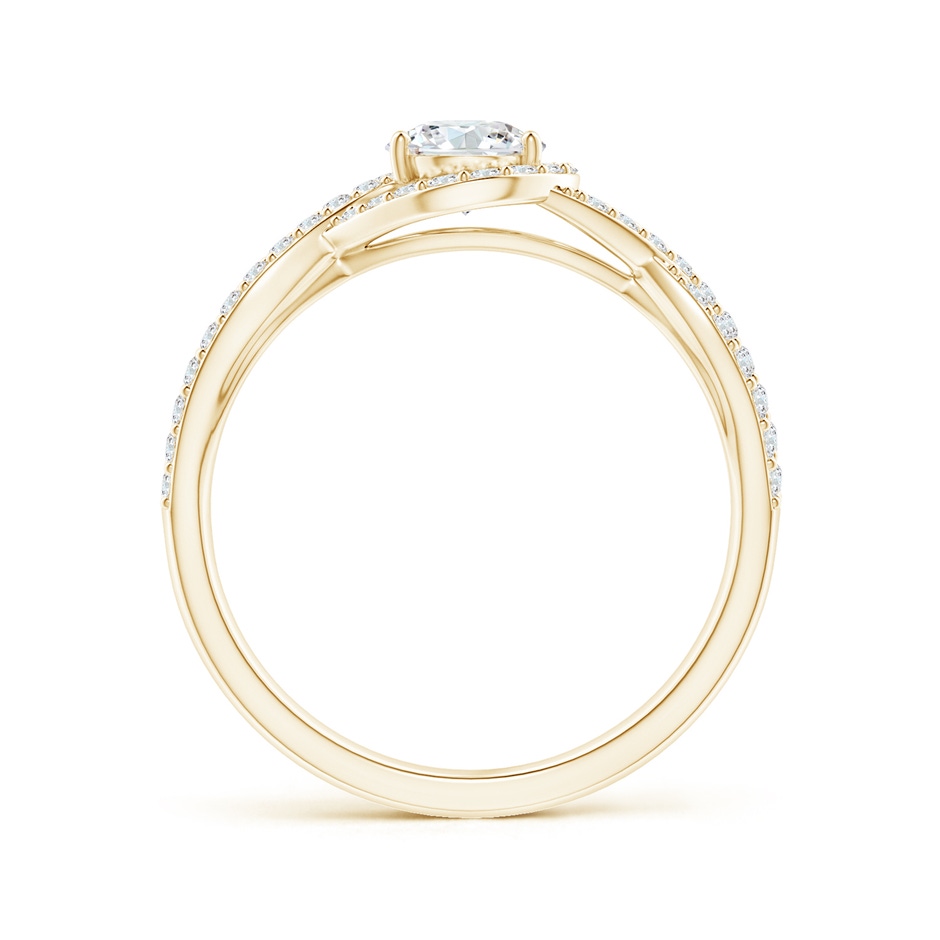 4.9mm GVS2 Criss Cross Infinity Halo Diamond Ring in Yellow Gold side-1