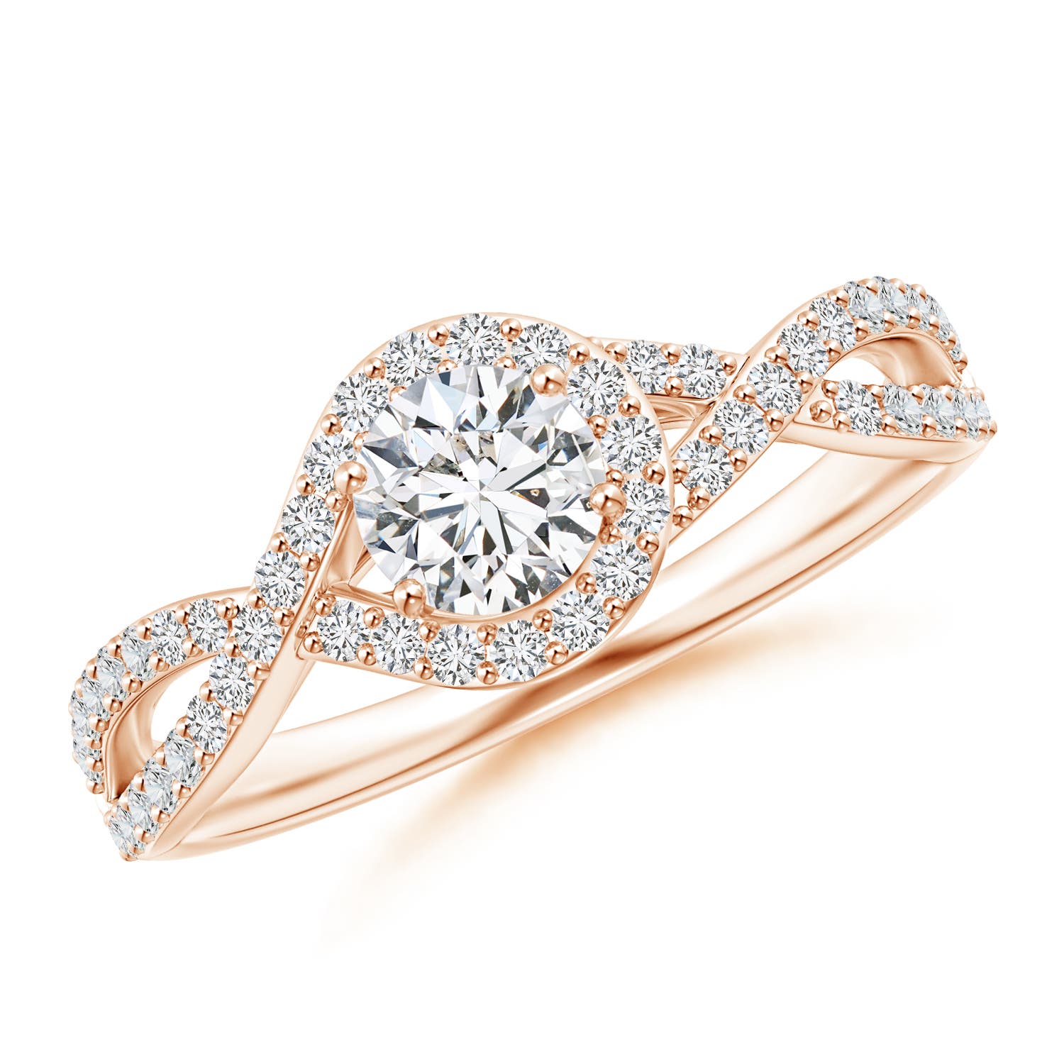 H, SI2 / 0.74 CT / 14 KT Rose Gold