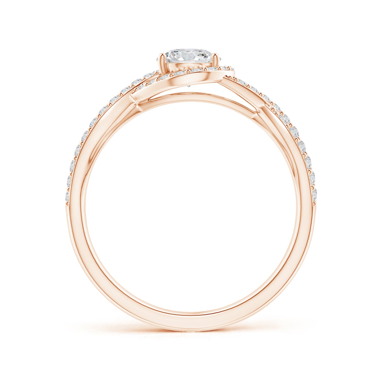 H, SI2 / 0.74 CT / 14 KT Rose Gold