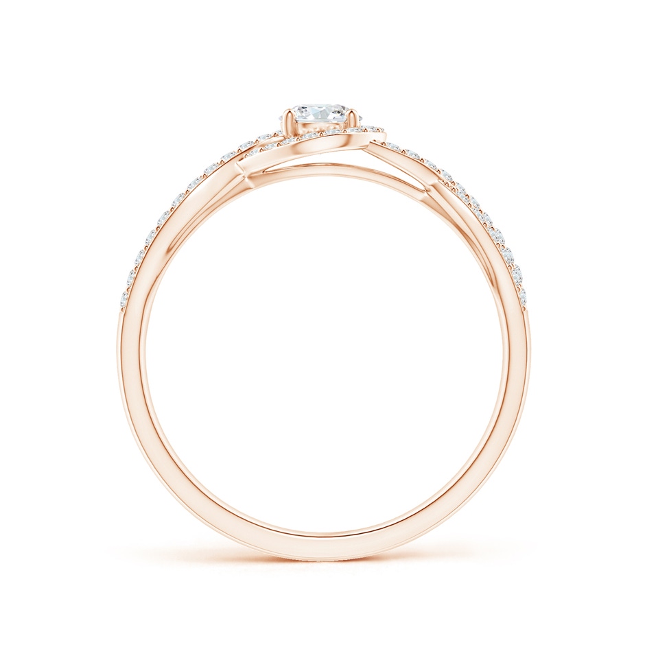 4mm GVS2 Criss Cross Infinity Halo Diamond Ring in Rose Gold side-1