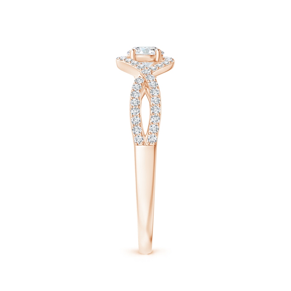 4mm GVS2 Criss Cross Infinity Halo Diamond Ring in Rose Gold side-2