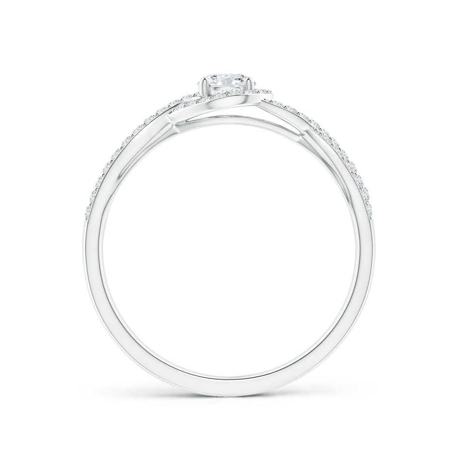 4mm GVS2 Criss Cross Infinity Halo Diamond Ring in White Gold side-1