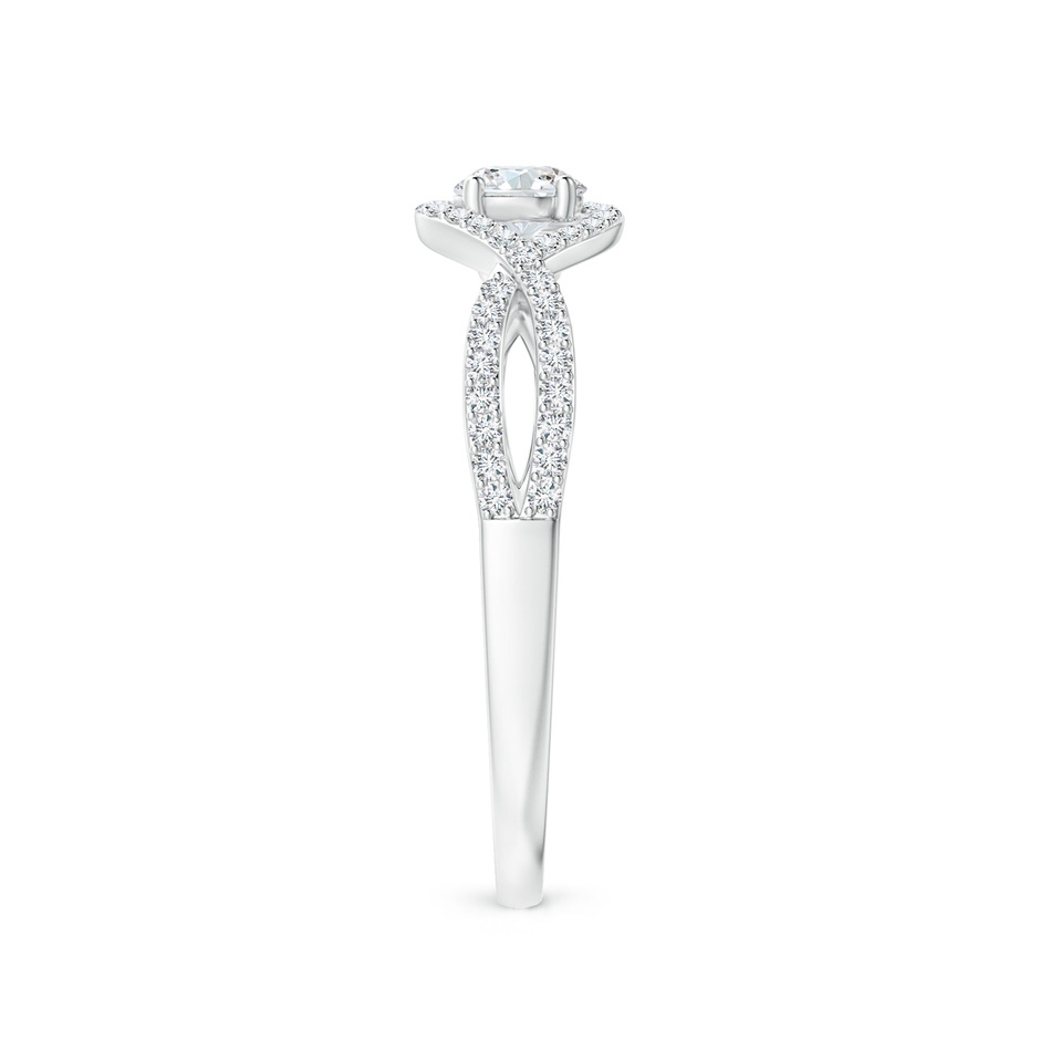 4mm GVS2 Criss Cross Infinity Halo Diamond Ring in White Gold side-2