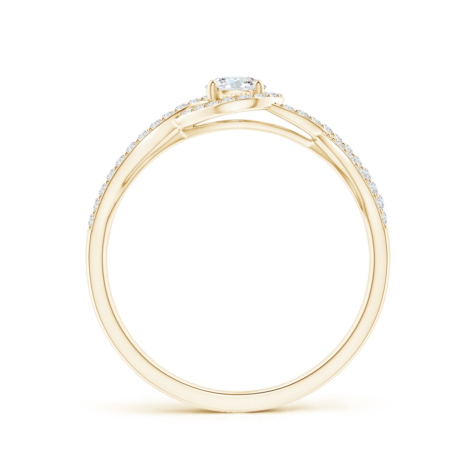 4mm GVS2 Criss Cross Infinity Halo Diamond Ring in Yellow Gold side-1