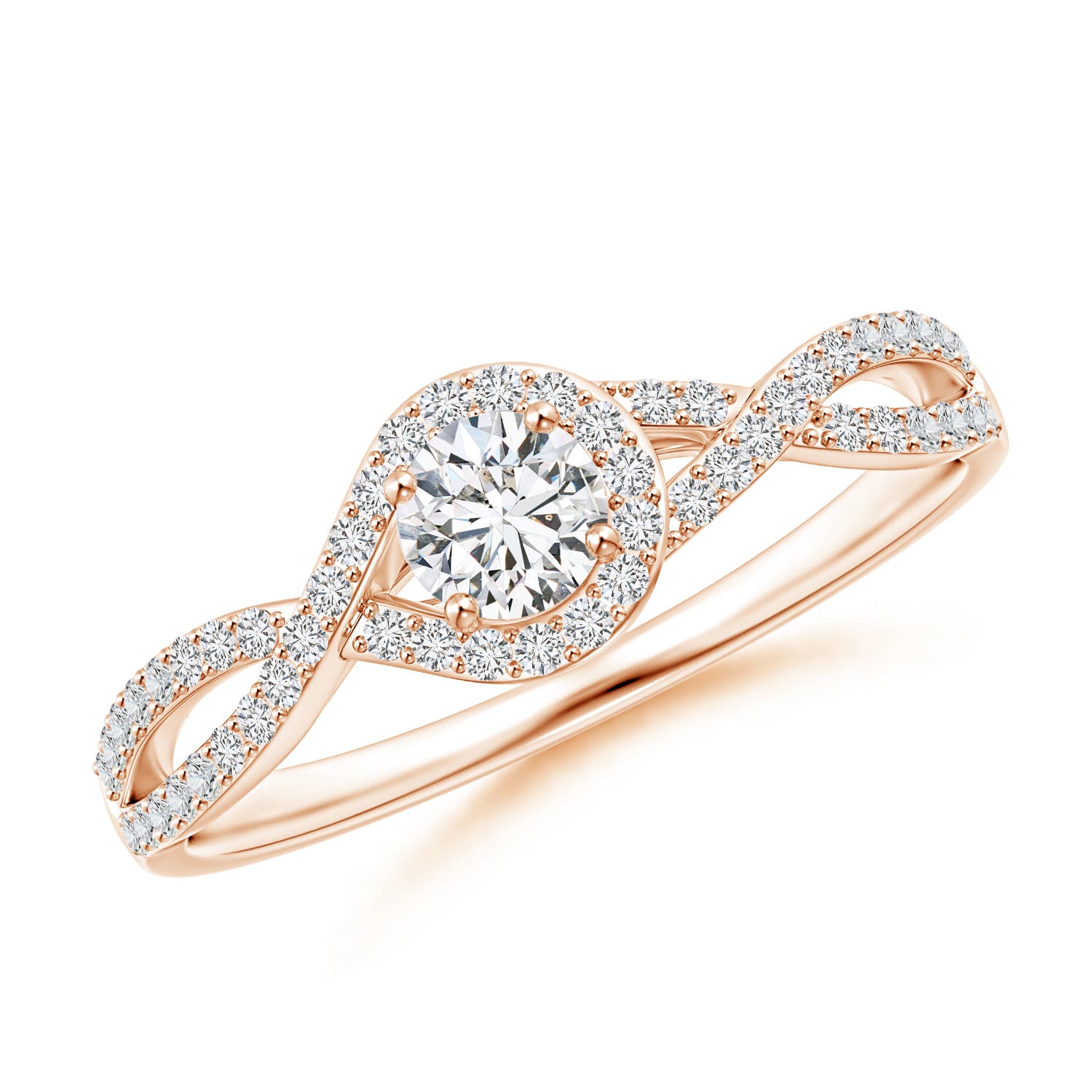 H, SI2 / 0.49 CT / 14 KT Rose Gold