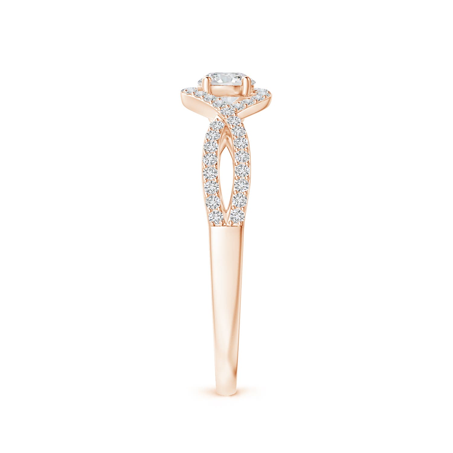 H, SI2 / 0.49 CT / 14 KT Rose Gold