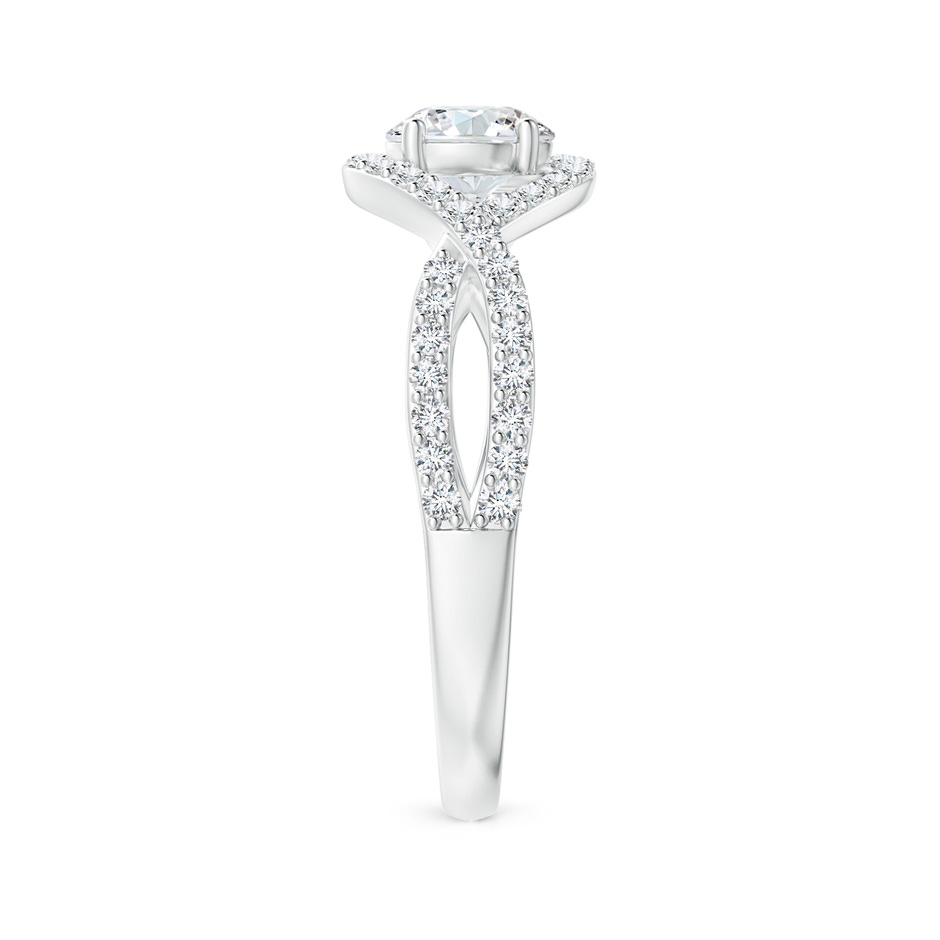 5.6mm GVS2 Criss Cross Infinity Halo Diamond Ring in P950 Platinum side-2