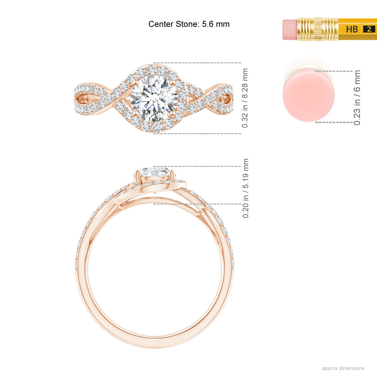 G, VS2 / 1.03 CT / 14 KT Rose Gold