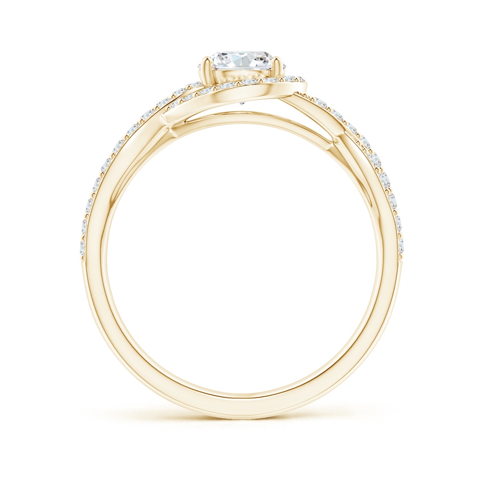 5.6mm GVS2 Criss Cross Infinity Halo Diamond Ring in Yellow Gold side-1