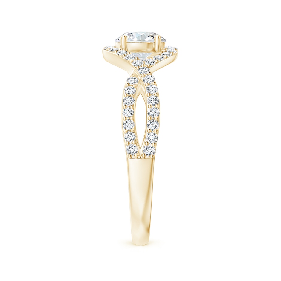 5.6mm GVS2 Criss Cross Infinity Halo Diamond Ring in Yellow Gold side-2