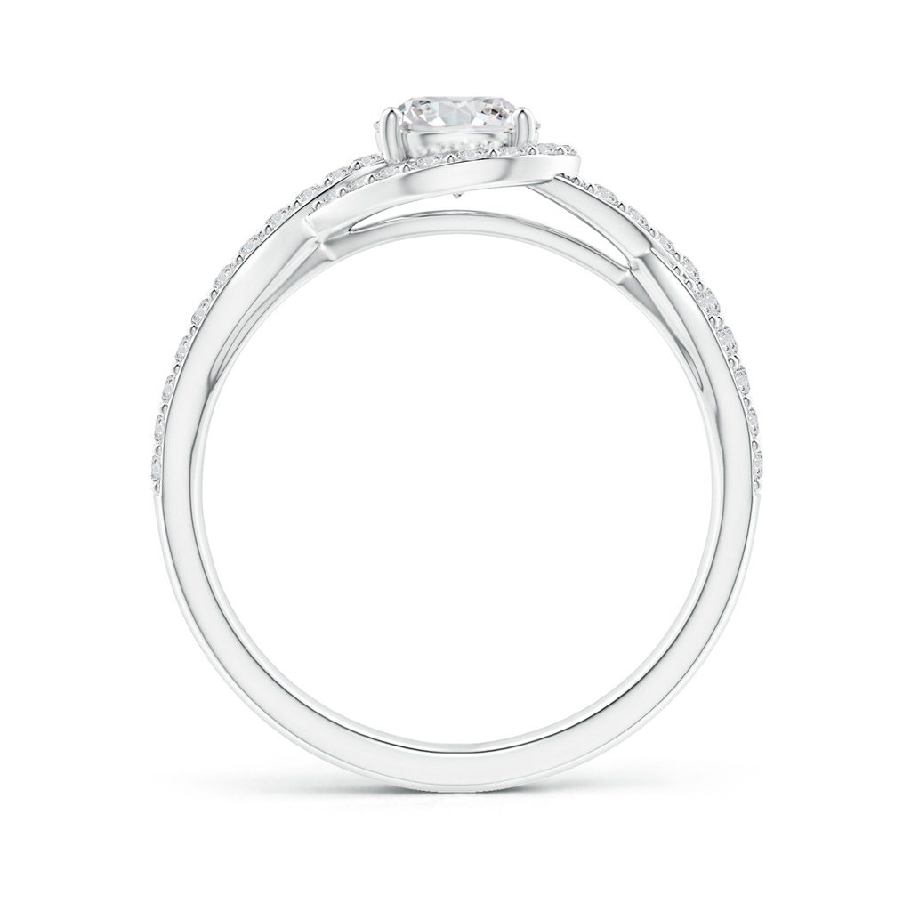 5.6mm HSI2 Criss Cross Infinity Halo Diamond Ring in White Gold Side-1