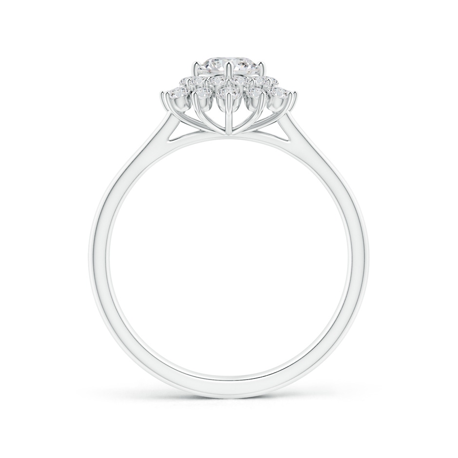 4.6mm HSI2 Classic Double Floral Halo Diamond Ring in P950 Platinum side-1