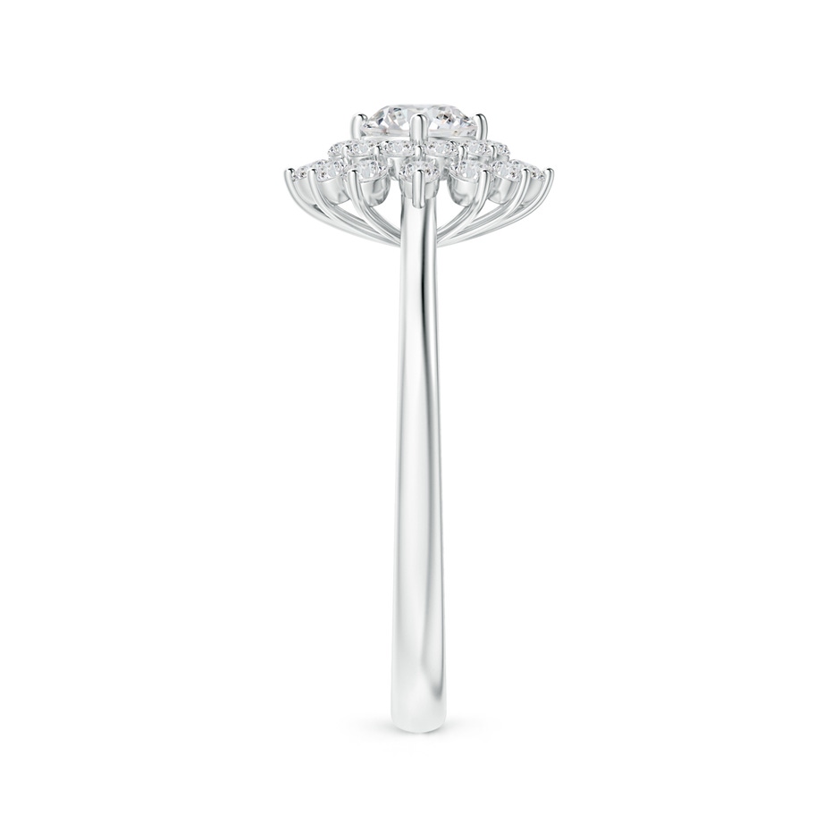 4.6mm HSI2 Classic Double Floral Halo Diamond Ring in P950 Platinum side-2