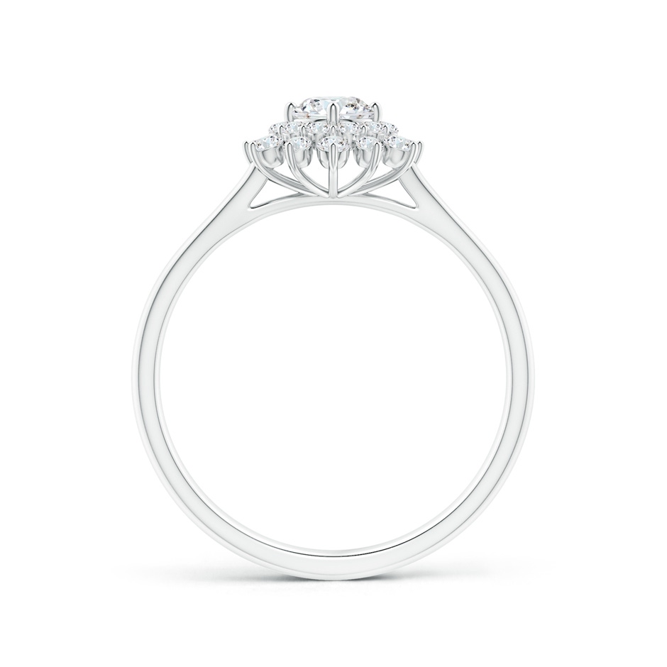 4mm GVS2 Classic Double Floral Halo Diamond Ring in P950 Platinum side-1