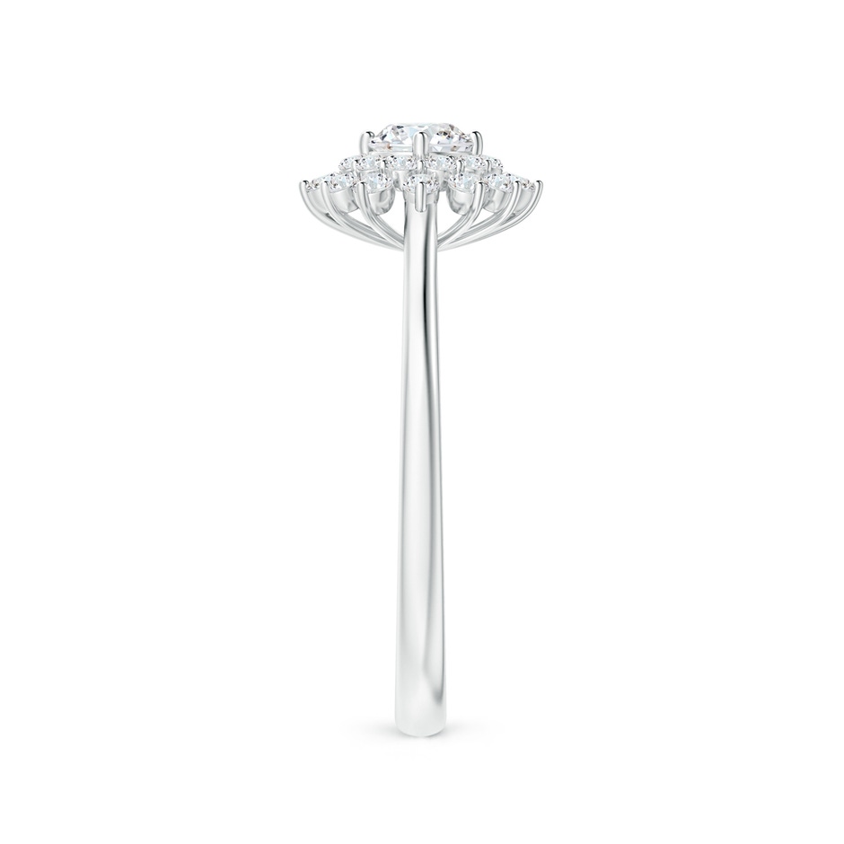 4mm GVS2 Classic Double Floral Halo Diamond Ring in P950 Platinum side-2