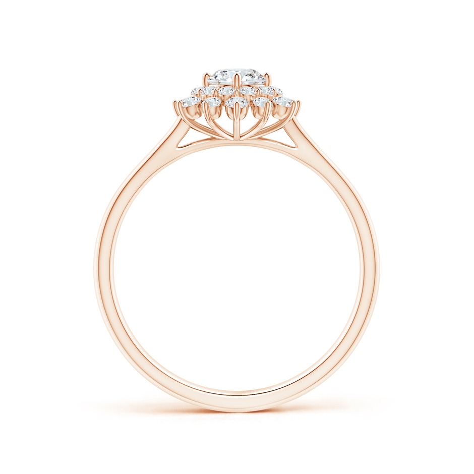 4mm GVS2 Classic Double Floral Halo Diamond Ring in Rose Gold side-1