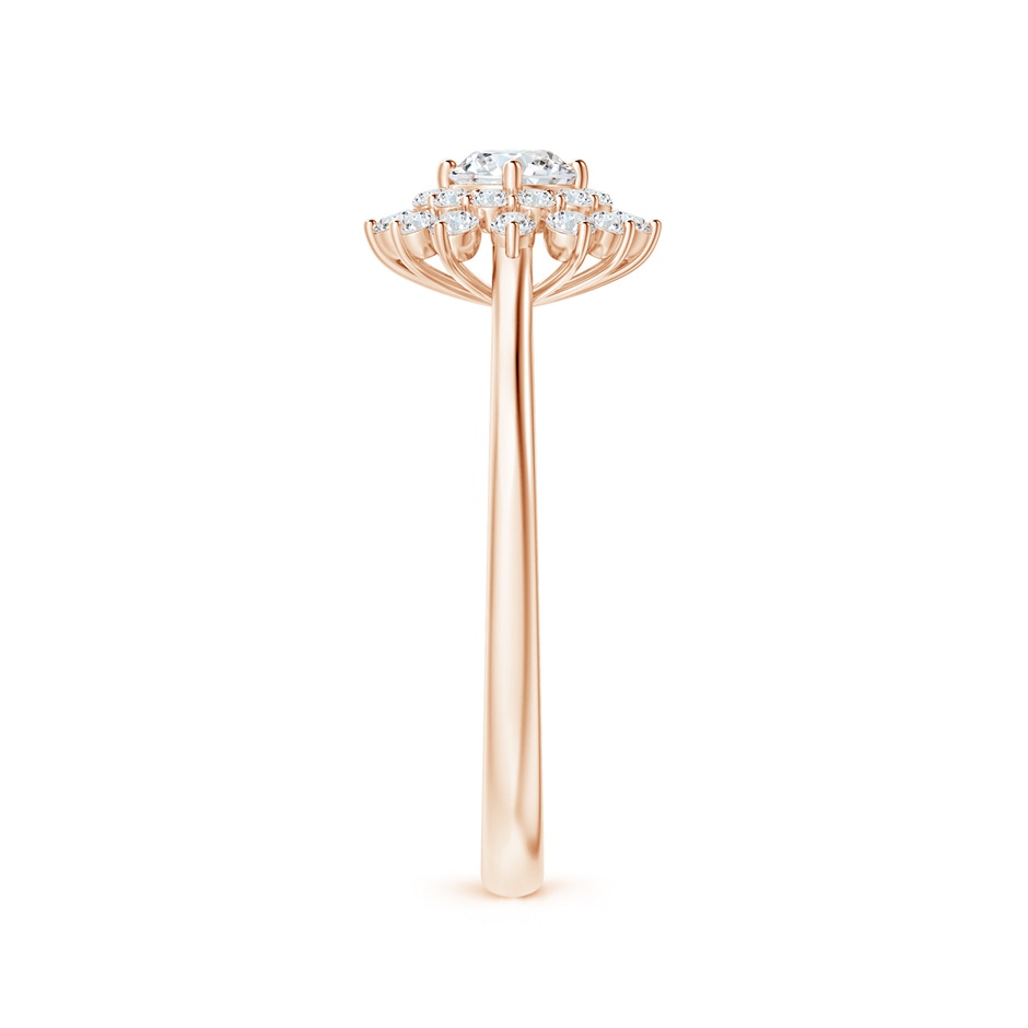 4mm GVS2 Classic Double Floral Halo Diamond Ring in Rose Gold side-2