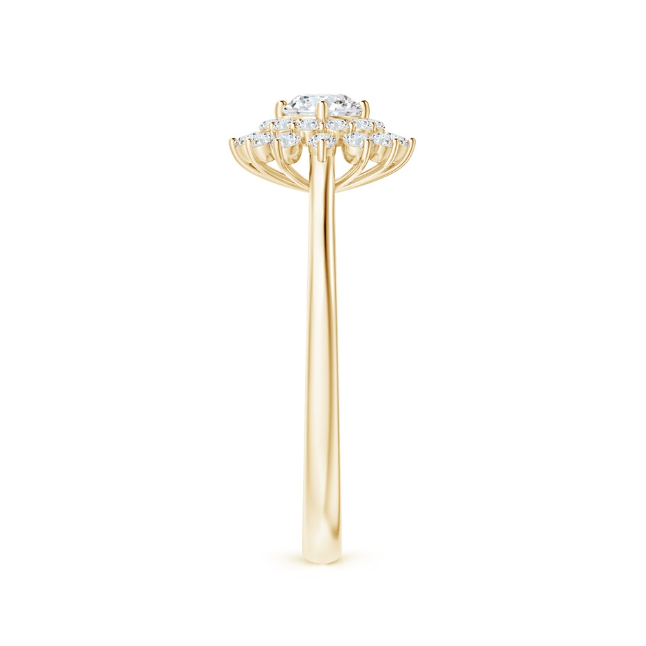 4mm GVS2 Classic Double Floral Halo Diamond Ring in Yellow Gold side-2