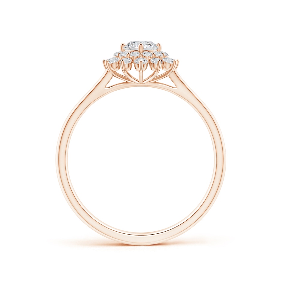 4mm HSI2 Classic Double Floral Halo Diamond Ring in Rose Gold side-1