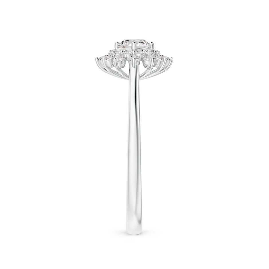 4mm IJI1I2 Classic Double Floral Halo Diamond Ring in P950 Platinum side-2