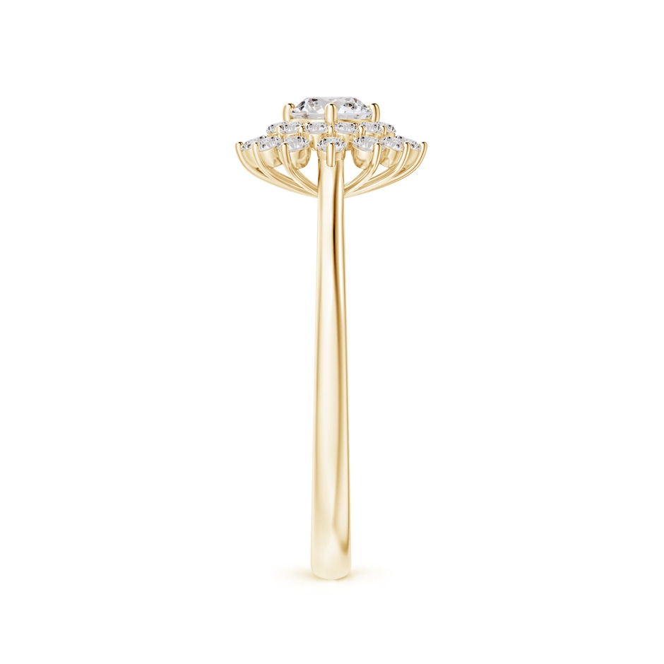 4mm IJI1I2 Classic Double Floral Halo Diamond Ring in Yellow Gold side-2