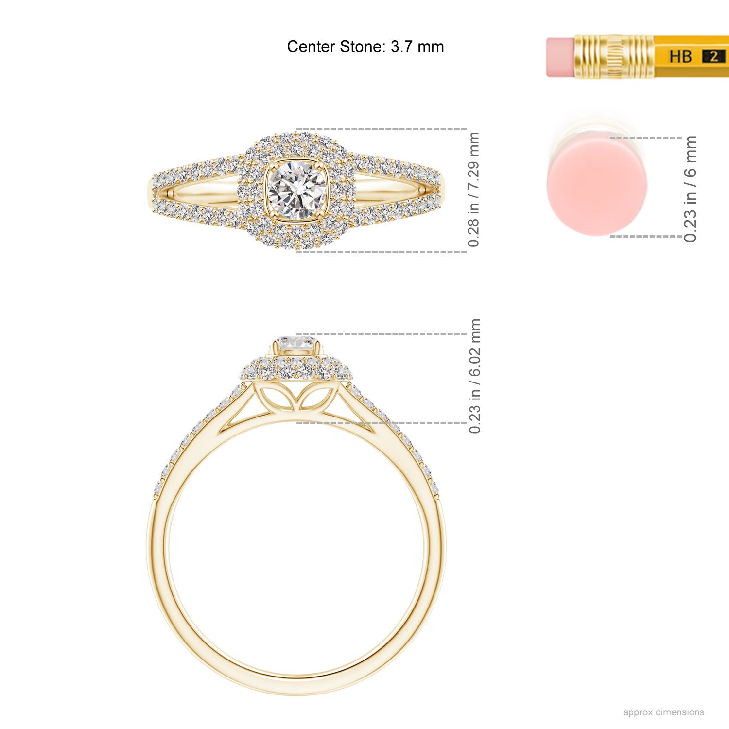 I-J, I1-I2 / 0.5 CT / 14 KT Yellow Gold