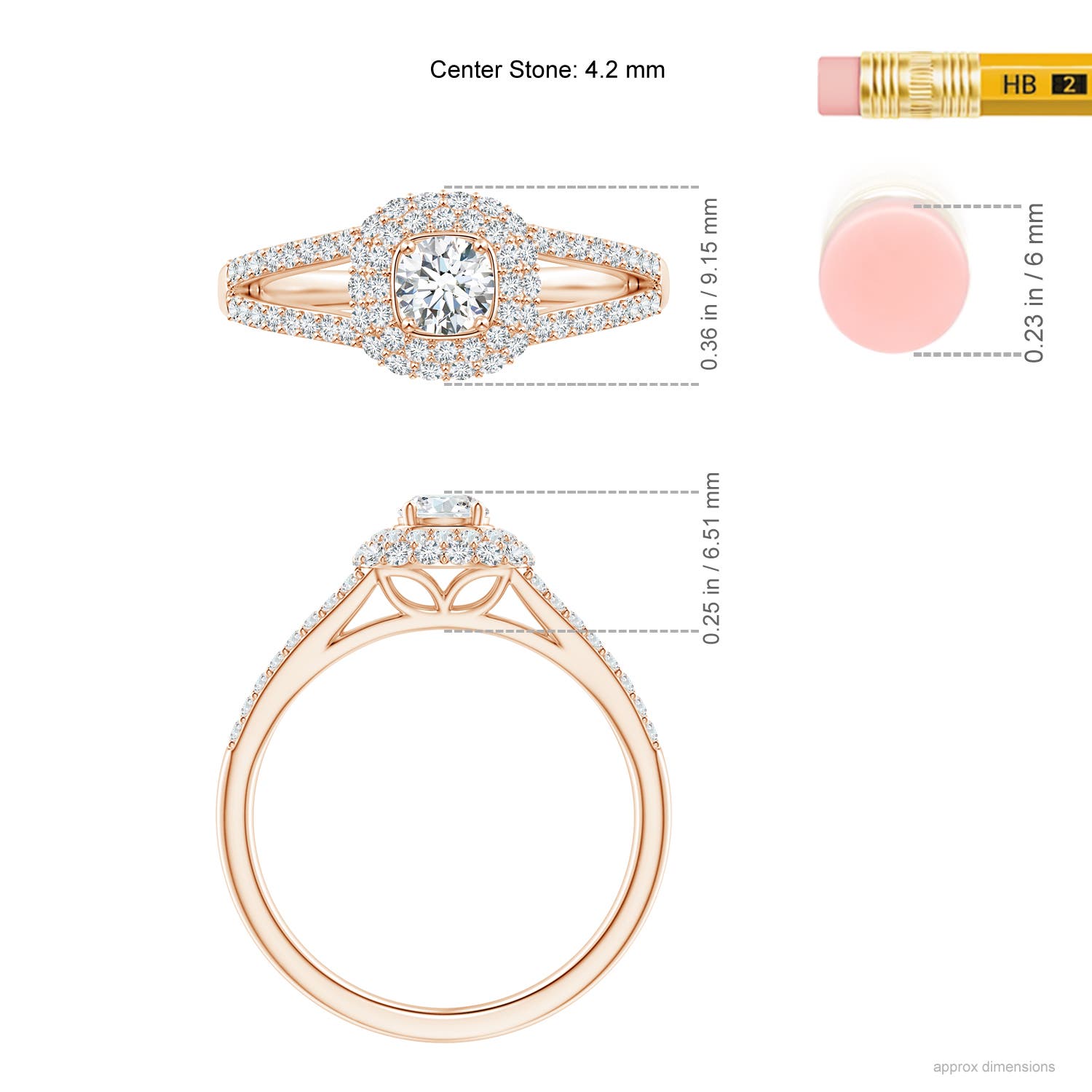 G, VS2 / 0.77 CT / 14 KT Rose Gold